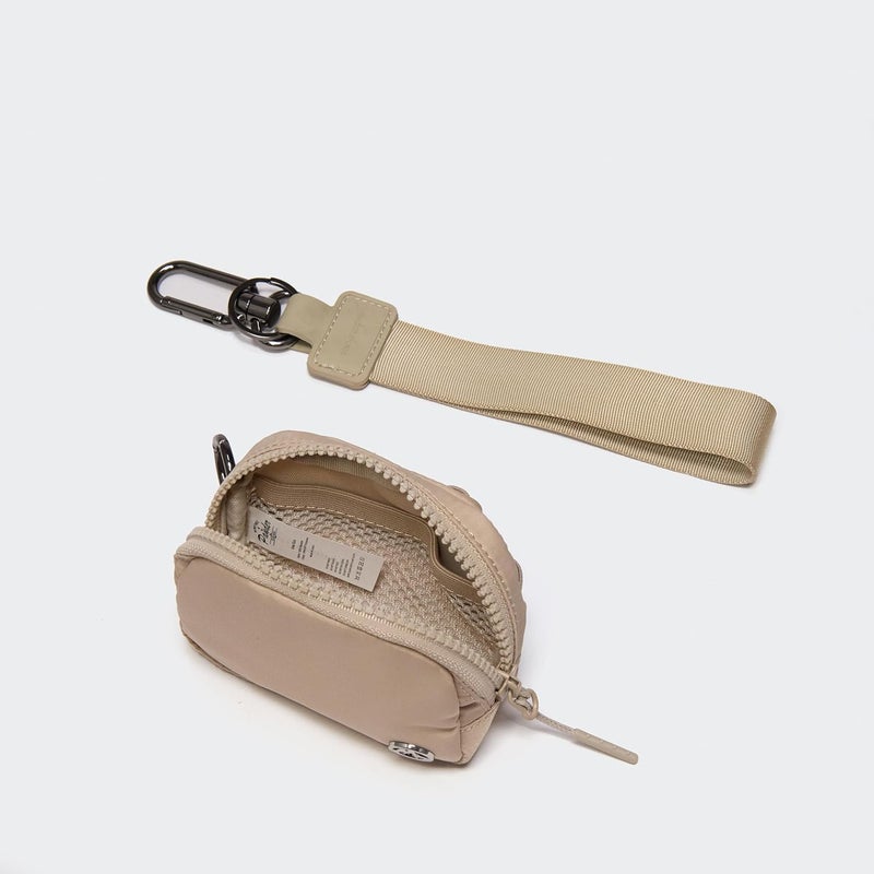 Pander Wrist Strap & Mini RFID Blocking Wallet Combo – Stylish, Compact, and Versatile Accessory Set - Raw Linen - Image 2